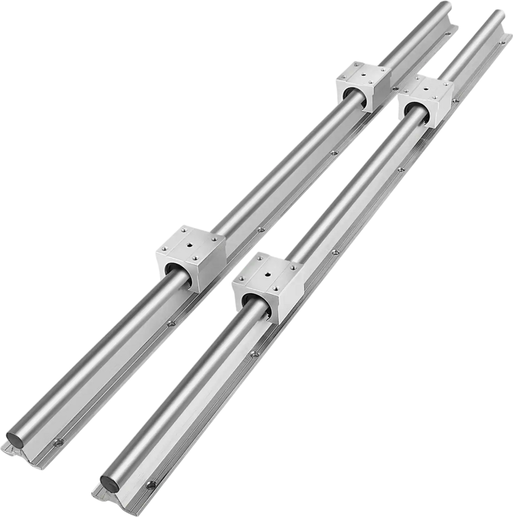 VEVOR Linear Rail, 2PCS SBR16-800mm, Linear Slide Guide 2 PCS Rail, 4 PCS SBR16UU Bearing Block for Automated Machines and Equipments
