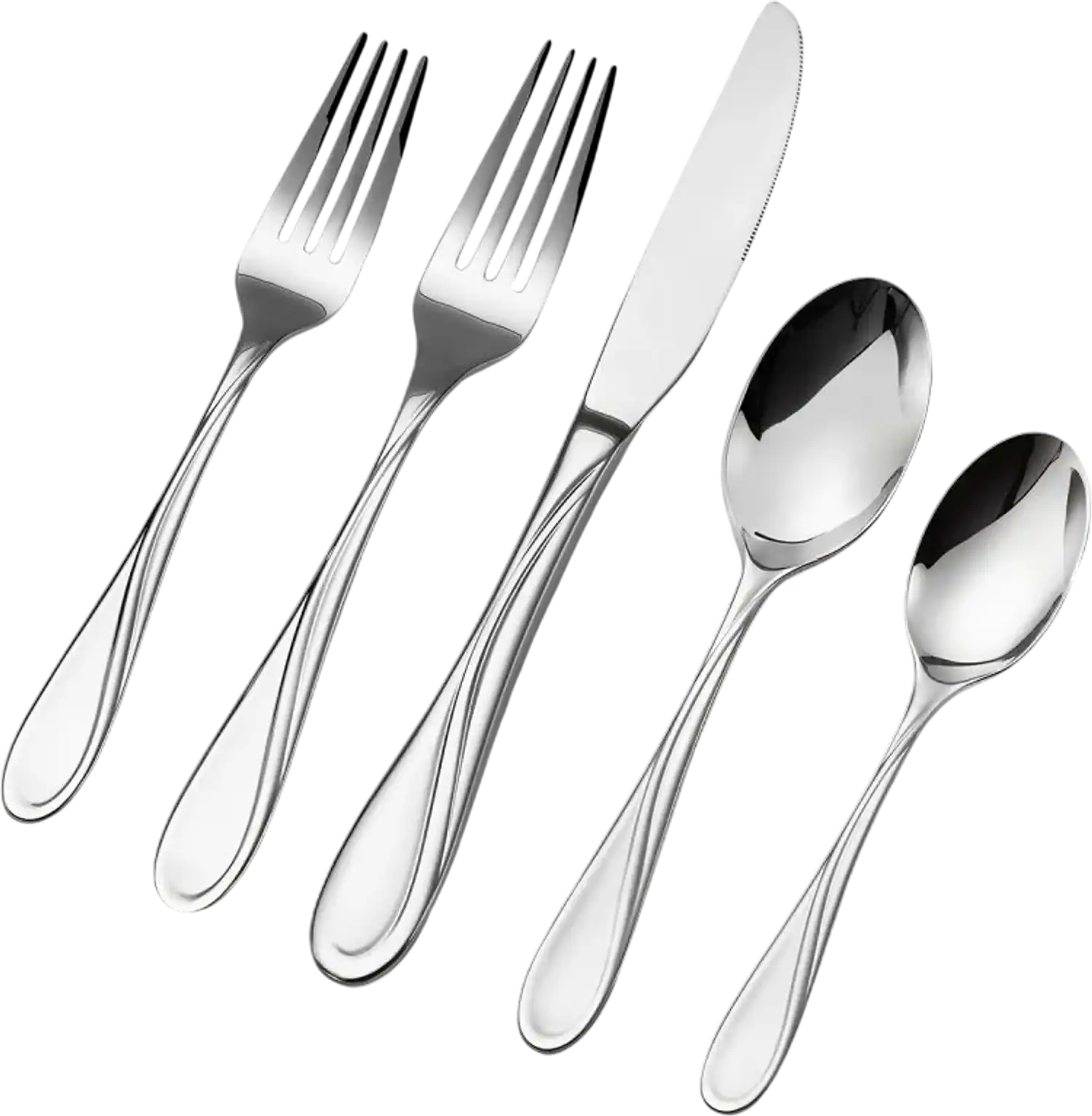 Vevor Flatware Set 65-Piece Stainless Steel Silverware Cutlery Set for 12 New
