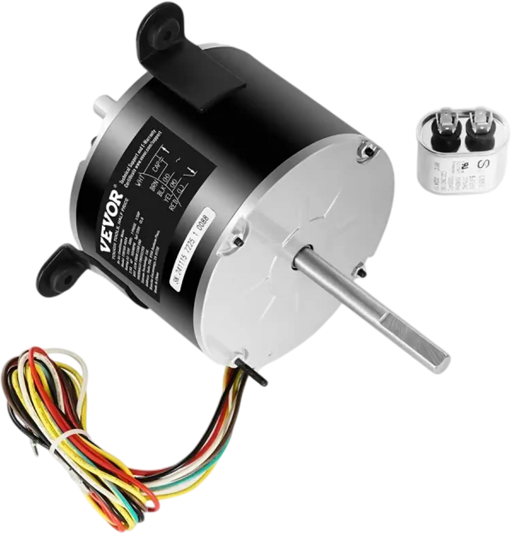 VEVOR 3108706.916 RV AC Fan Motor Compatible with Dometic Brisk Air I Model - Single Phase, 1/5HP AC115V 2.6A 1650 RPM (3 Speeds)
