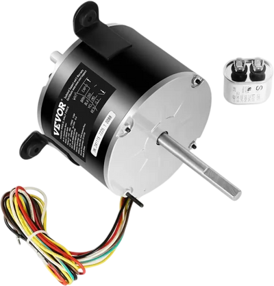 VEVOR 3108706.916 RV AC Fan Motor Compatible with Dometic Brisk Air I Model - Single Phase, 1/5HP AC115V 2.6A 1650 RPM (3 Speeds)