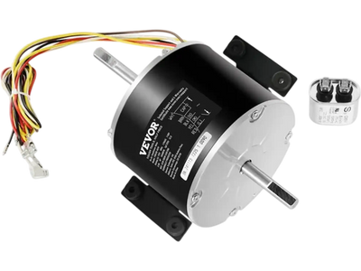 VEVOR 3315332.005 RV AC Fan Motor Replacement Genteq F48AF70A61, Dometic Brisk Air II Fan Motor, Compatible with Dometic Brisk Air II B57915 B59516 B59146 B59186 - 1/4HP AC115V 3A 1650RPM (3 Speeds)