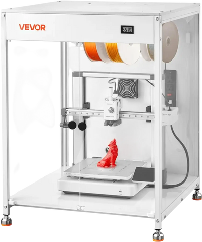 Vevor 3D Printer Enclosure Acrylic Ventilated Transparent Protective Case with LED New
