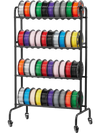 VEVOR 3D Printer Filament Storage Rack, 4 Tier Heavy Duty Storage Shelf, Rolling Filament Spool Holders Racks with Wheels, Filaments Organzied for 3D Printing Station, Office, Workshop (Shelf Only)