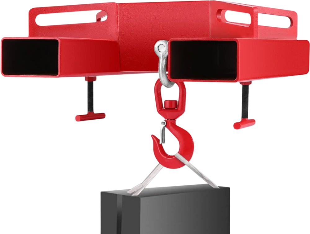3 Tonne Large Forklift Lifting Hook Attachment 3000kg Telehandler Crane Jib Test Cert