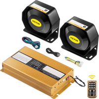 VEVOR Police Siren PA System, 400W 8 Sound Loud Car Warning, Police Fire Emergency Alarm Fire Siren, 2 Horn PA Speaker MIC System Vehicle Siren