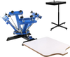 VEVOR 4 Color 1 Station Silk Screen Printing Press Printer With Adjustable Stand Flash Dryer