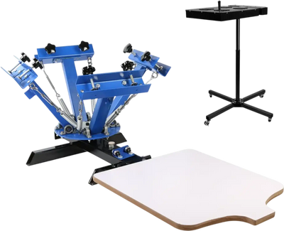 Vevor Screen Printing Machine 4 Color 1 Station Silk Screen Press with 18