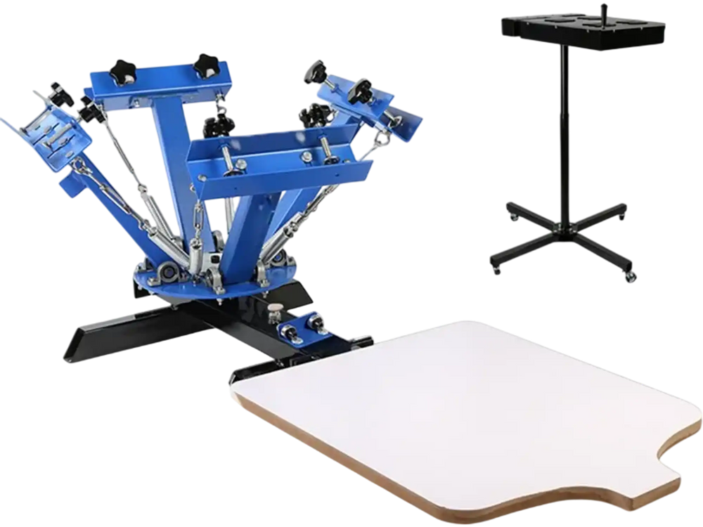VEVOR 4 Color 1 Station Silk Screen Printing Press Printer Flash Dryer With Electrical Heating