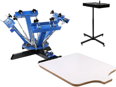 Vevor Screen Printing Machine 4 Color 1 Station Silk Screen Press Printer Flash Dryer with Electrical Heating New