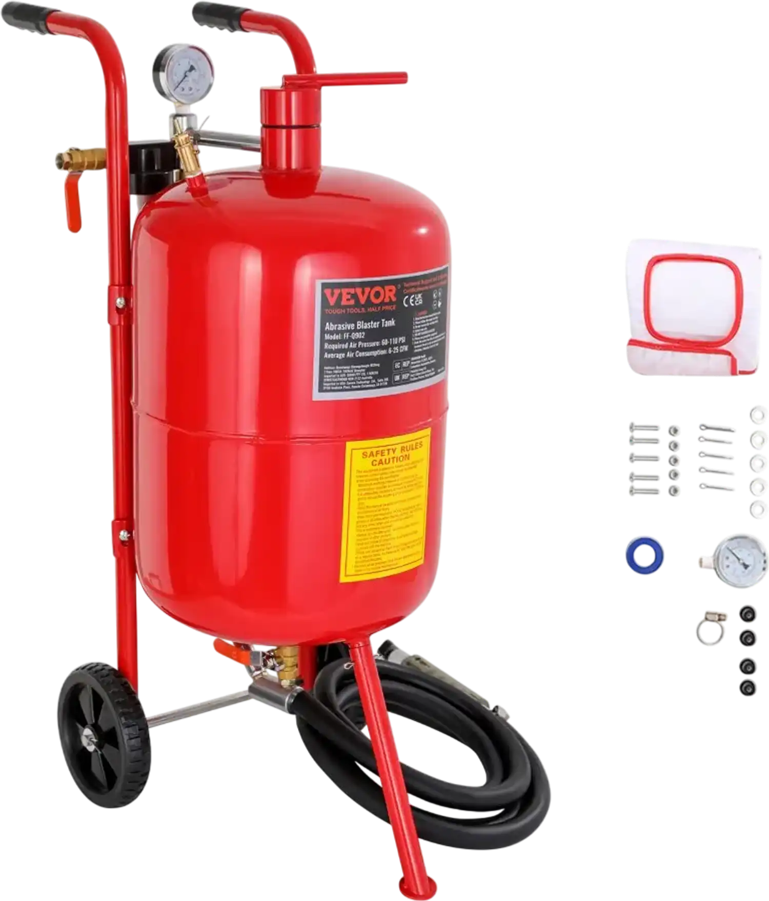 Vevor Sandblaster 10 Gallon Portable Air Media Abrasive Blaster New