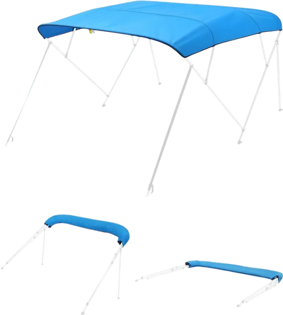 VEVOR 4 Bow Boat Bimini Tops, 600D Polyester Canopy, Waterproof & Sun Protection Boat Awning Canopy with Storage Bag, Bimini Top Replacement, 96
