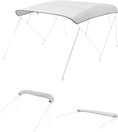 VEVOR 4 Bow Boat Bimini Tops, 600D Polyester Canopy, Waterproof & Sun Protection Boat Awning Canopy with Storage Bag, Bimini Top Replacement, 96