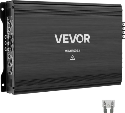 VEVOR 4 Channel Car Audio Amplifier 2 Ohm Stable Bridgeable Class A/B Full Range Amp Max Power 4 x 250W @ 4 Ohm / 4 x 500W @ 2 Ohm for Car SUV Truck Off-Road