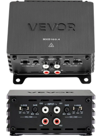 VEVOR 4 Channel Car Audio Amplifier 2 Ohm Stable Bridgeable Class D Full Range Amp Max Power 4 x 110W @ 4 Ohm / 4 x 160W @ 2 Ohm for Car SUV Truck Off-Road