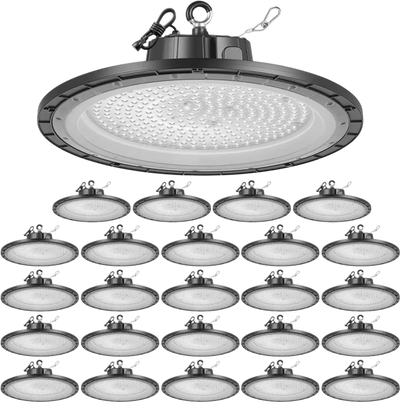 Vevor High Bay Lights 20-Pack 150W 5000K 21000LM UFO LED Warehouse Shop Lighting New