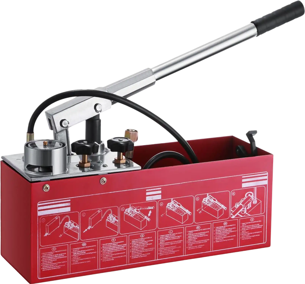 VEVOR Hydraulic Pressure Test Pump 50 Bar 725 PSI 3 Gallon Tank 45ML 1/2" BSP