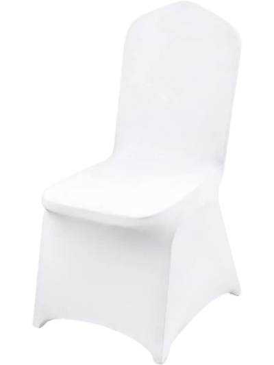 VEVOR Stretch Spandex Folding Chair Covers, Universal Fitted Chair Cover, Removable Washable Protective Slipcovers, for Wedding, Holiday, Banquet, Party, Celebration, Dining (50PCS White)