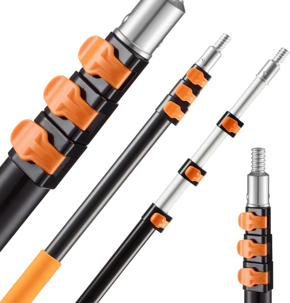 VEVOR Telescopic Extension Pole, 3.8-12 FT Multi-Purpose Extendable Pole, Sturdy Aluminum Alloy Paint Pole Extension with Flip-Lock Design, High Reach Roller Stick for Painting, Dusting and Cleaning
