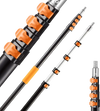 VEVOR Telescopic Extension Pole, 4.66-19 FT Multi-Purpose Extendable Pole, Sturdy Aluminum Alloy Paint Pole Extension with Flip-Lock Design, High Reach Roller Stick for Painting, Dusting and Cleaning