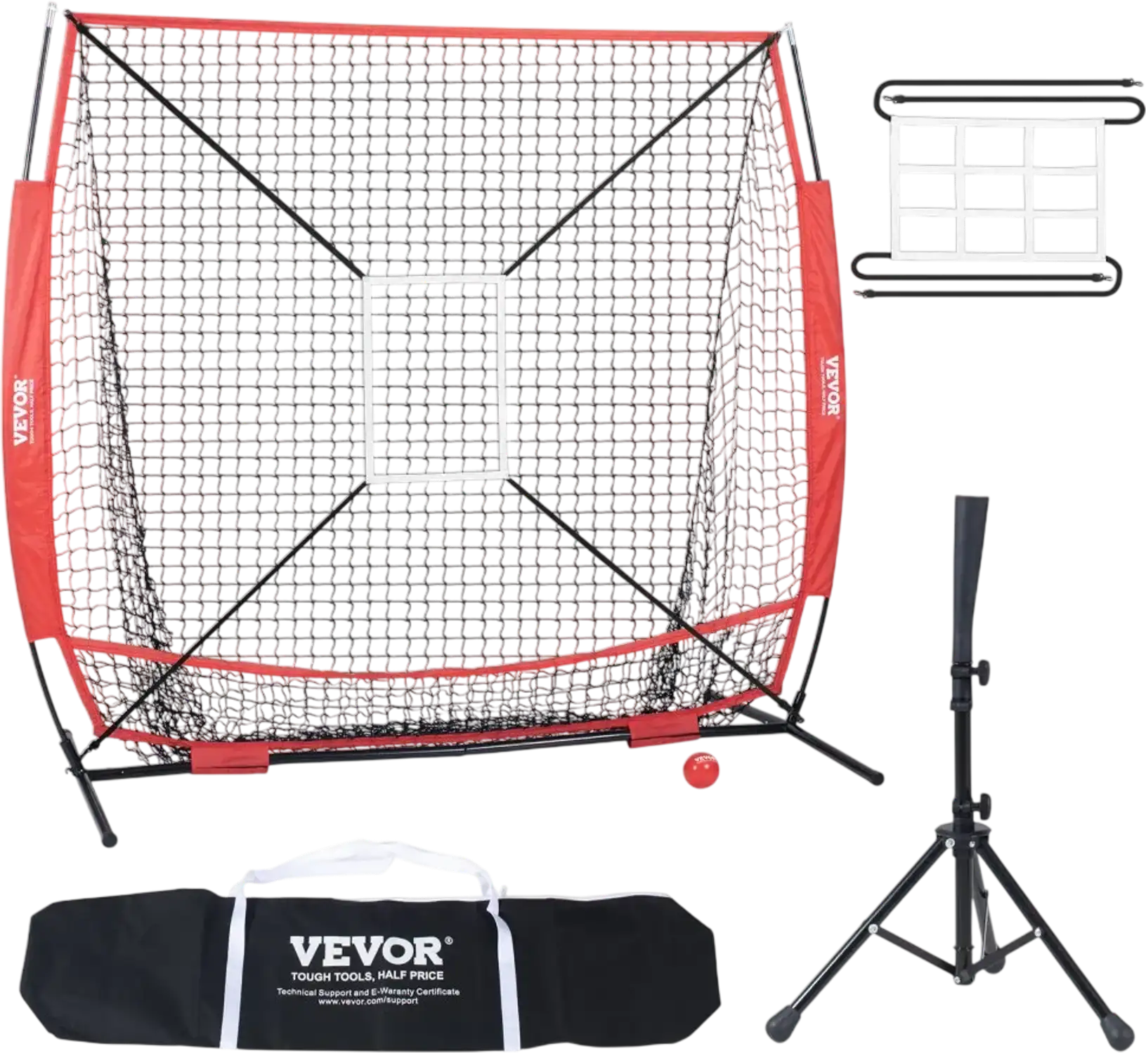 Vevor Baseball Practice Net 5' x 5' Portable Training Set New