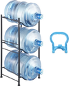 VEVOR 3 Tiers Water Jug Holder, 5 Gallon Water Bottle Holder, Single Row Water Bottle Rack for 3 Bottles, Heavy Duty Water Jug Rack for Kitchen, Office, Living Room, Black