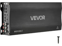 VEVOR Car Audio Amplifier, 5-Channel Bridgeable Car Amplifier, Multichannel Class D Stereo Amp, Max. 4 x 100W at 4 Ohms / 4 x 200W at 2 Ohms + 1 x 1000W at 2 Ohms / 1 x 500W at 4 Ohms, for Vehicles