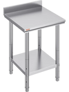 VEVOR 24 x 24 x 35 Inch Stainless Steel Work Table, Commercial Food Prep Worktable Heavy Duty Prep Worktable, Metal Work Table with Adjustable Height for Restaurant, Home and Hotel
