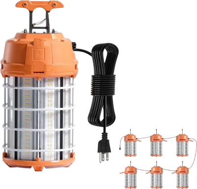 Vevor Temporary Work Light 150W 6-Pack 19000 lm 5000K Linkable LED Job Site Light New