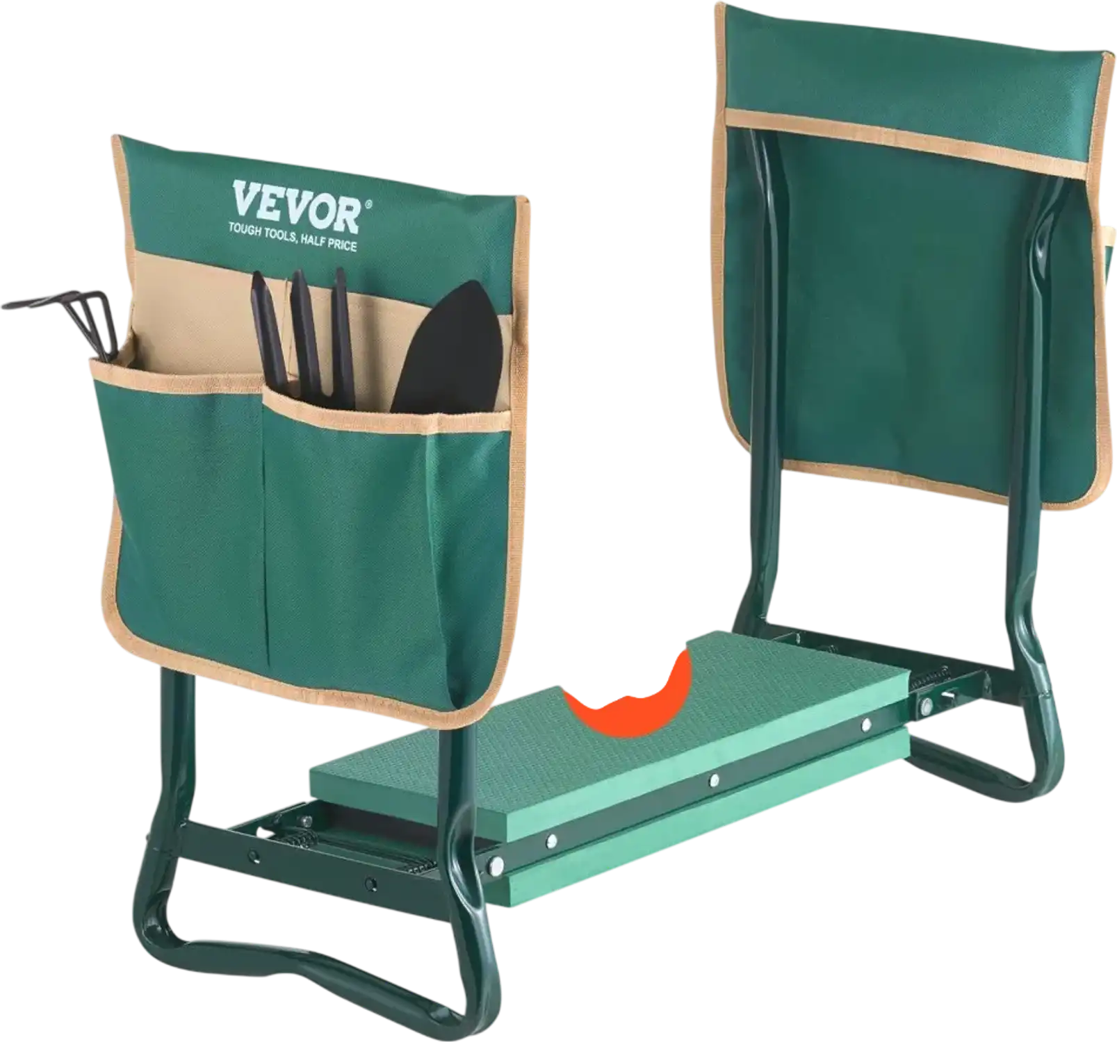 Vevor Garden Kneeler and Seat Heavy Duty Foldable Garden Bench with 2 Tool Bags New