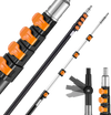 VEVOR Telescoping Pole, 7 to 30 FT Pole, Extension Multi-Purpose Pole, Sturdy Aluminum Alloy Paint Extendable Pole with Flip-Lock Design, Telescopic Pole for Painting, Dusting and Cleaning