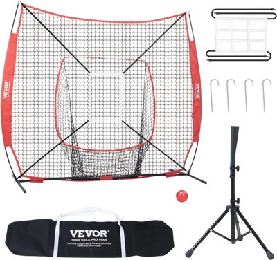 Vevor Baseball Practice Net 7' x 7' Portable Training Set New
