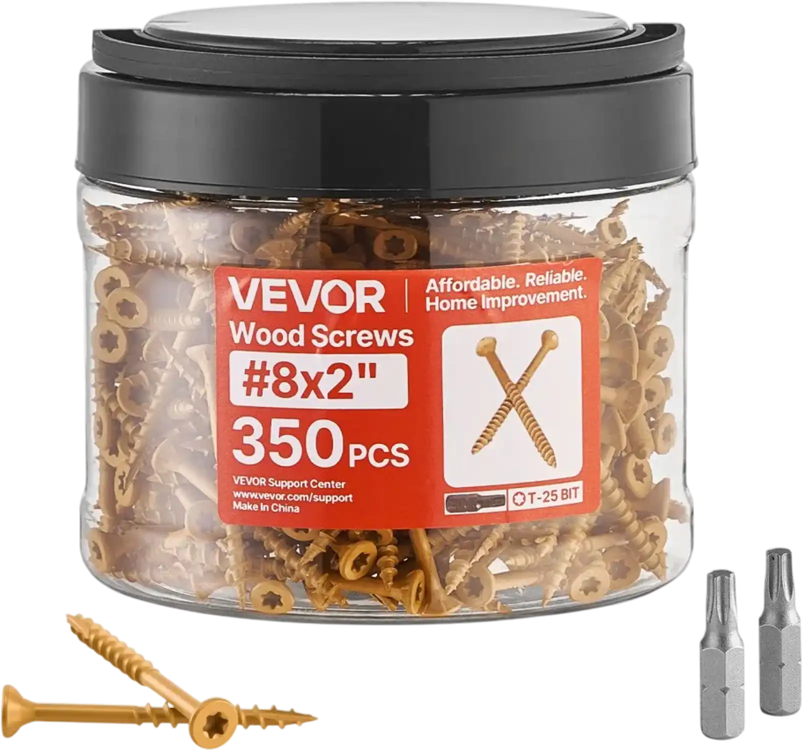Vevor Wood Screws 350 pcs #8 x 2