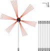 VEVOR Chimney Sweep Kit 26FT, Chimney Brush 315 Inch Chimney Brush Rod Kit 8 Rods with Nylon Flexible Rods .