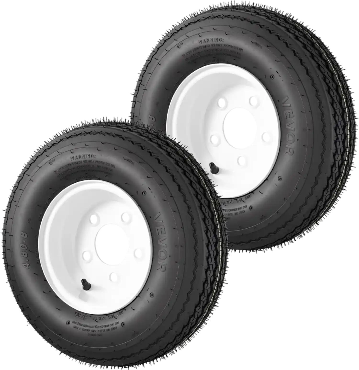 Vevor Trailer Tire Rim Assembly 2-Pack 4.80-8 on 8