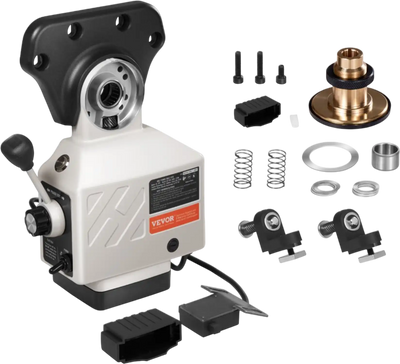VEVOR X-Axis Power Feed for Milling Machine, 450 in-lb Torque, 0-200RPM Adjustable Rotate Speed 120V Power Table Feed Mill Feeder, for Bridgeport Some Knee Type Mills with a 5/8