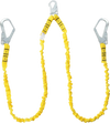 VEVOR 38mm Safety Lanyard, 6ft(1.83m) Fall Protection Lanyard with 2 Alloy Steel Snap Hooks, Retractable Safety Belt for Outdoor/Indoor Tree Climbing, 38KN Breaking Tension Lanyard, Yellow