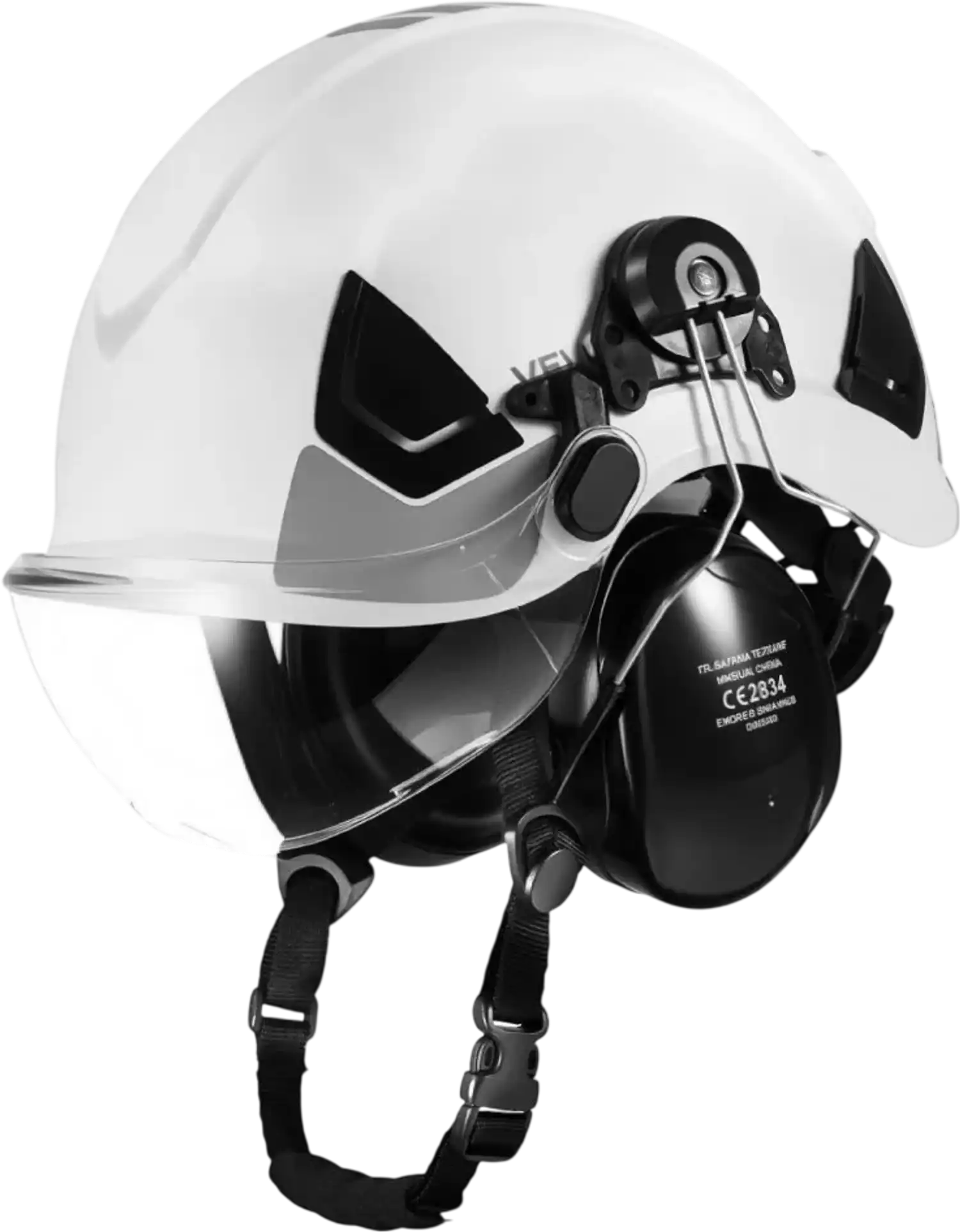 Vevor Hard Hat Industrial Safety Helmet with Visor & Earmuffs New