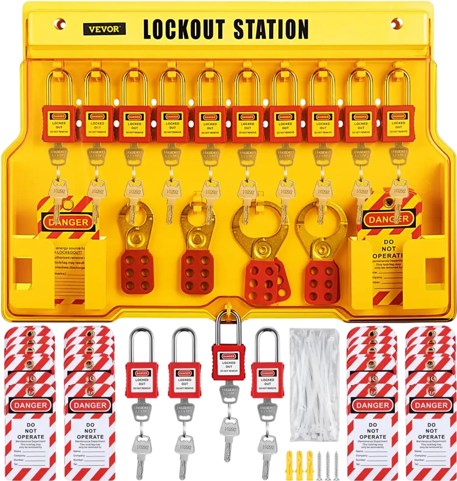 Vevor Lockout Tagout Kit 58-Pc Electrical Safety LOTO Set New