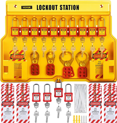 Vevor Lockout Tagout Kit 58-Pc Electrical Safety LOTO Set New