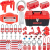 VEVOR 43 PCS Lockout Tagout Kits, Electrical Safety Loto Kit Includes Padlocks, 5 Kinds of Lockouts, Hasps, Tags & Ties, Box, Lockout Safety Tools for Electrical Risk Removal in Industrial, Machinery