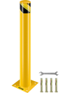 VEVOR Safety Bollard Safety Barrier Bollard 4-1/2" OD 36" Height Yellow Powder Coat Pipe Steel Safety Barrier with 4 Free Anchor Bolts for Traffic-Sensitive Area