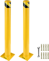 VEVOR Safety Bollard, 42 Inch Height Bollard Post, 5.5 Inch Diameter Steel Pipe Safety Bollard Post, Yellow Steel Bollard, Steel Safety Bollard with 8 Anchor Bolts, Perfect for Traffic-Sensitive Area