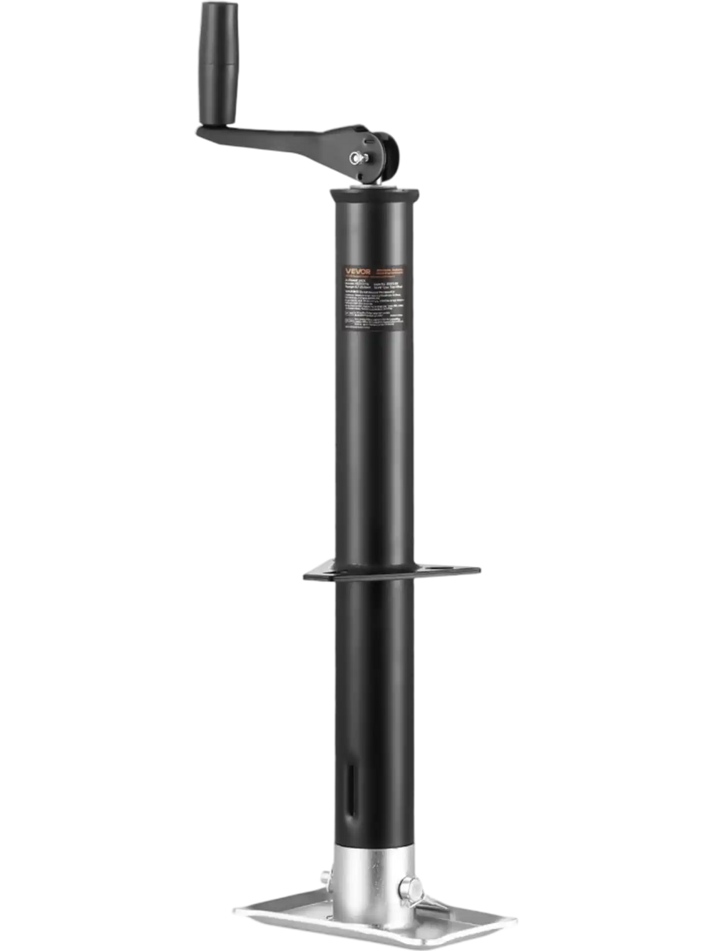 VEVOR A-Frame Trailer Jack, 2000 lbs Dynamic Load Capacity, Trailer Jack Stand with Handle & Rectangular Footpad, 15-inch Vertical Travel, Suitable for RV, Horse, Utility Trailers, Yacht Trailers