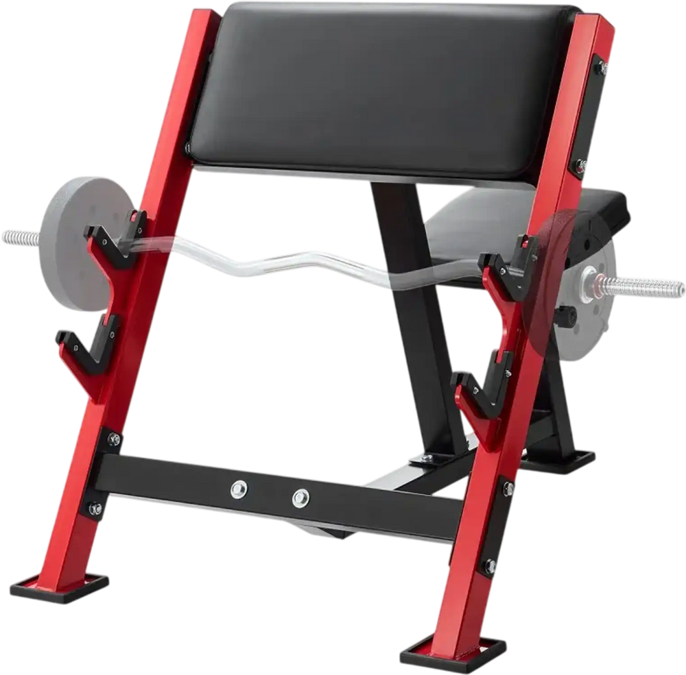 VEVOR Preacher Curl Bench, Strength Training Benches, Max load 660 LBS Home Gym Fitness Equipment, Seated Arm Isolated Barbell Dumbbell Bicep Station, Adjustable Weight Bench with Bar Holders