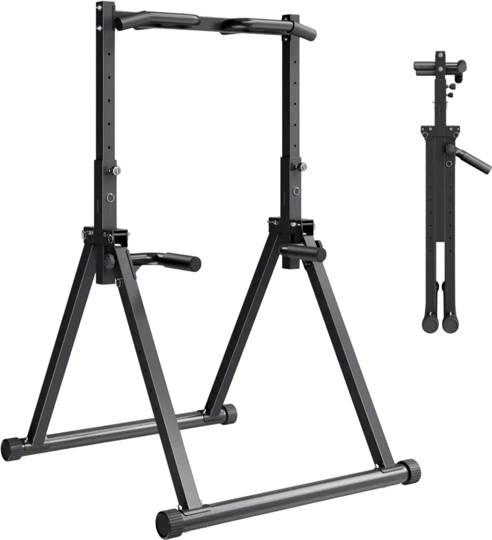 VEVOR Pull Up Bar, 330LBS Capacity Portable Pullup Bar Station, Pullup Bars Free Standing with Triangular Structure & Heavy-Duty Steel Tube, 9 Level Height Adjustment Gravity Fitness for Arms, Back