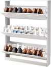 VEVOR Shoe Cabinet with 3 Flip Drawers, Modern Shoes Storage Cabinet with Anti-Tipping Device, Freestanding Shoe Rack Organizer, Ideal for Entryway, Hallway, Bedroom, Living Room, Closet, White