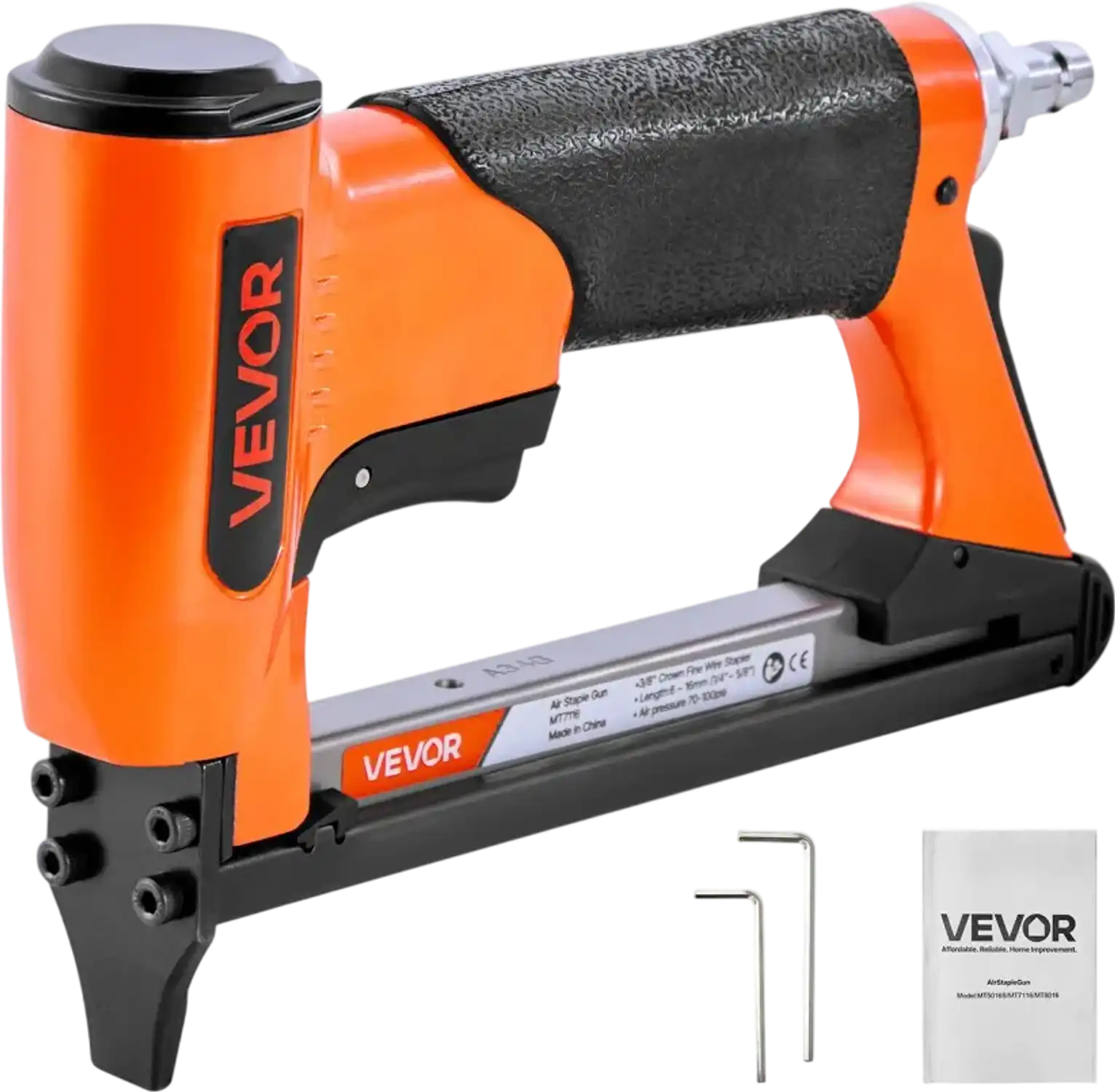 Vevor Pneumatic Staple Gun 22-Gauge Air Upholstery Stapler New