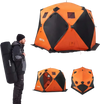 VEVOR Pop Up Ice Fishing Tent 6-8 Person 137 x 69 x 91 in Insulated Shelter, for Winter Fishing, 84 sq ft Area, 600D 4-Layer Fabric, Portable Hub-Style Shanty Cube with Anchors, Ropes, Carrying Bag