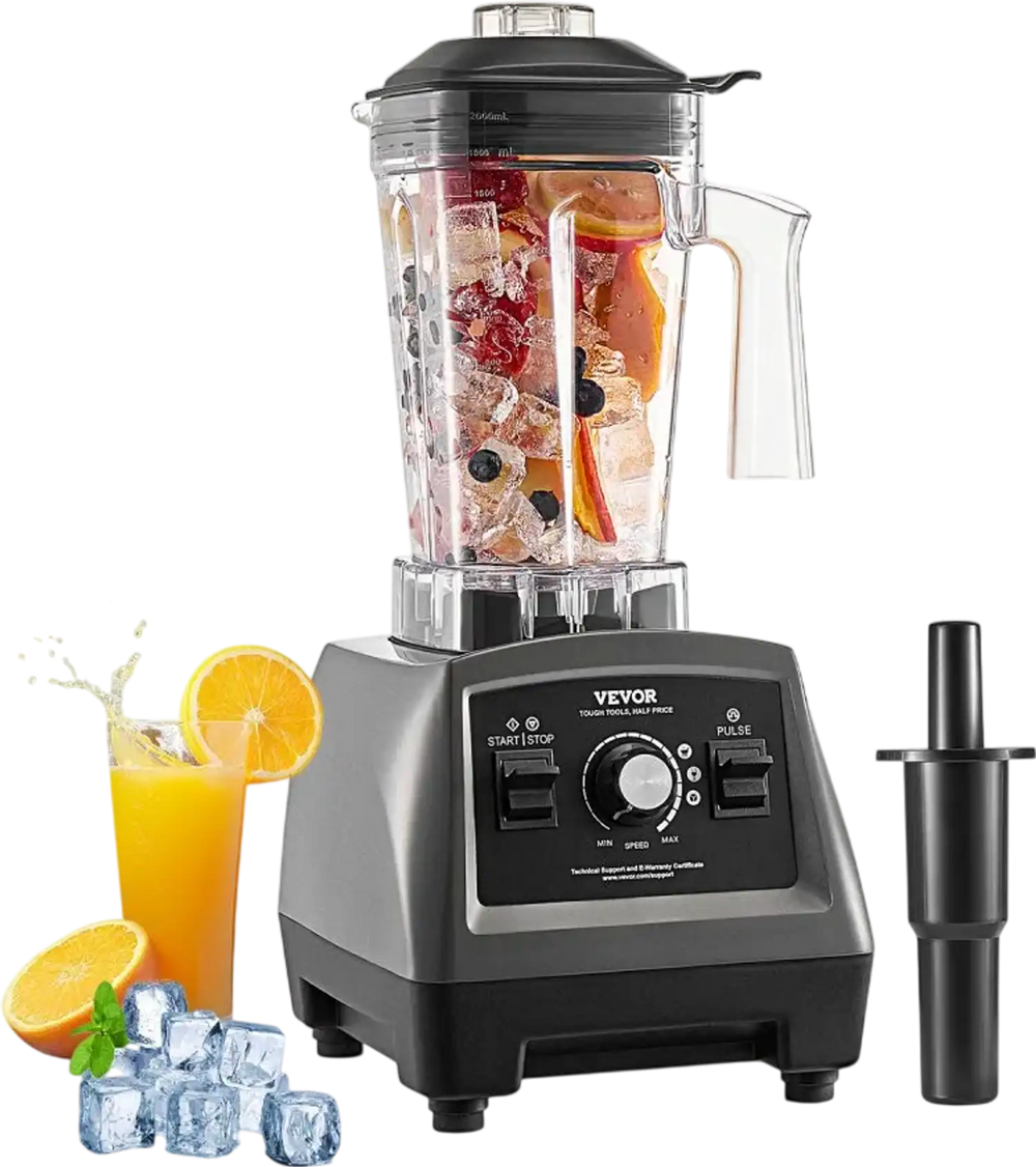 VEVOR Blender for Smoothies, 61 oz 1400W, Professional Blender with Powerful Motor, Multi-Functional Food Processing Blender for Smoothie/Milkshake/Juice, Fits for Kitchen