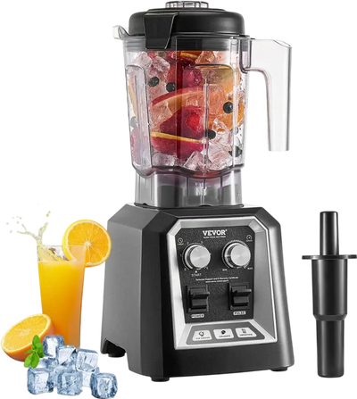 VEVOR Blender for Smoothies, 68 oz 1400W, Professional Blender with Powerful Motor, Multi-Functional Food Processing Blender with Grinder Container for Smoothie/Milkshake/Juice, Fits for Kitchen